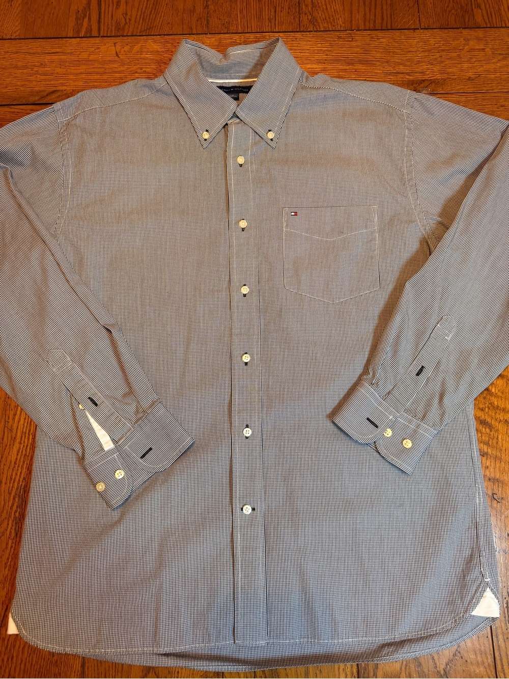 Tommy Hilfiger Blue Button-Down Dress Shirt